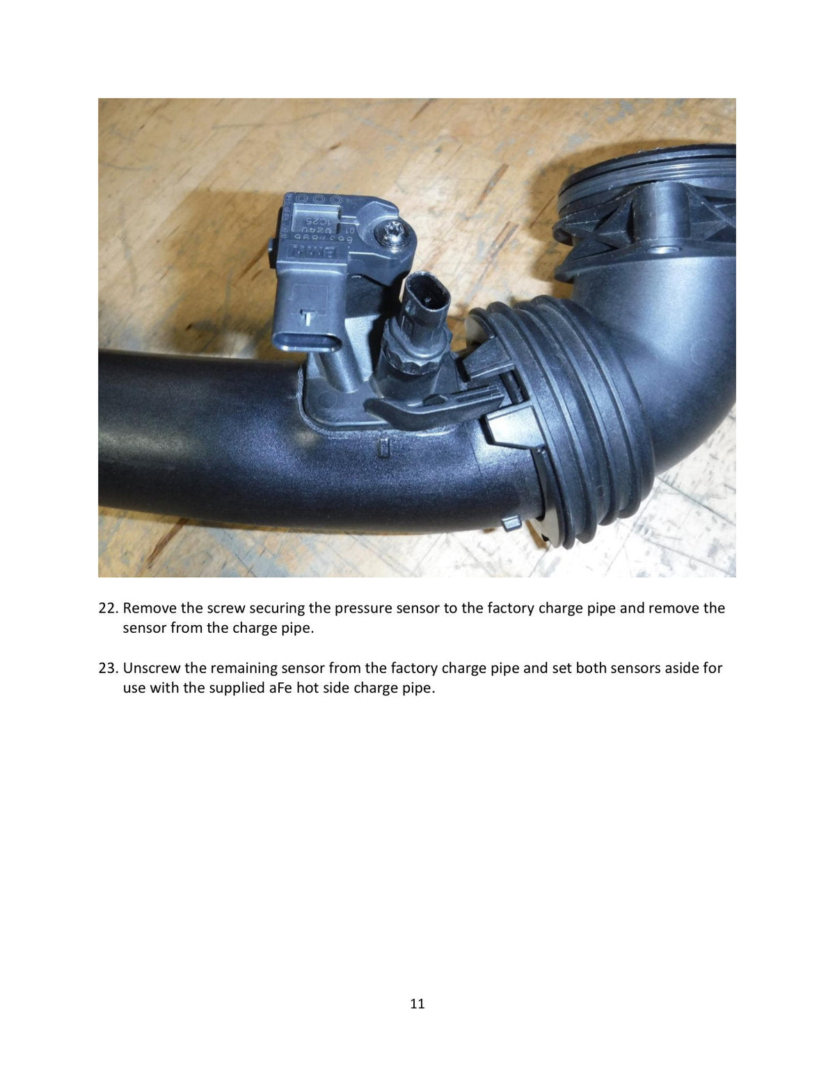 aFe BladeRunner 2.5-3in Hot Side Charge Pipe Black 20-21 BMW Z4 M40i (G29) L6-3.0L (t) B58