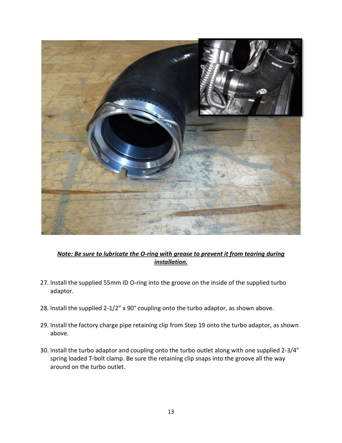 aFe BladeRunner 2.5-3in Hot Side Charge Pipe Black 20-21 BMW Z4 M40i (G29) L6-3.0L (t) B58