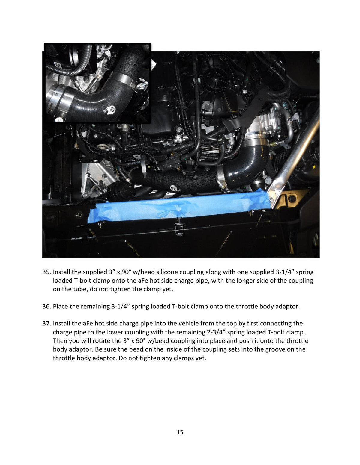 aFe BladeRunner 2.5-3in Hot Side Charge Pipe Black 20-21 BMW Z4 M40i (G29) L6-3.0L (t) B58