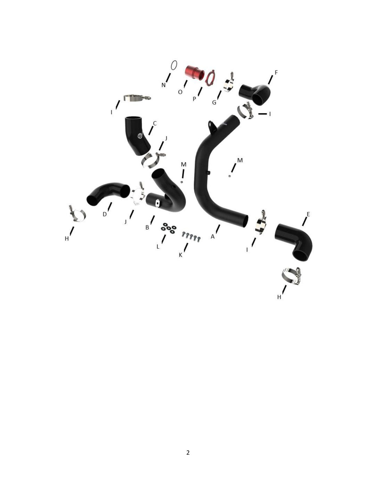 aFe 15-20 VW GTI Charge Pipe Kit