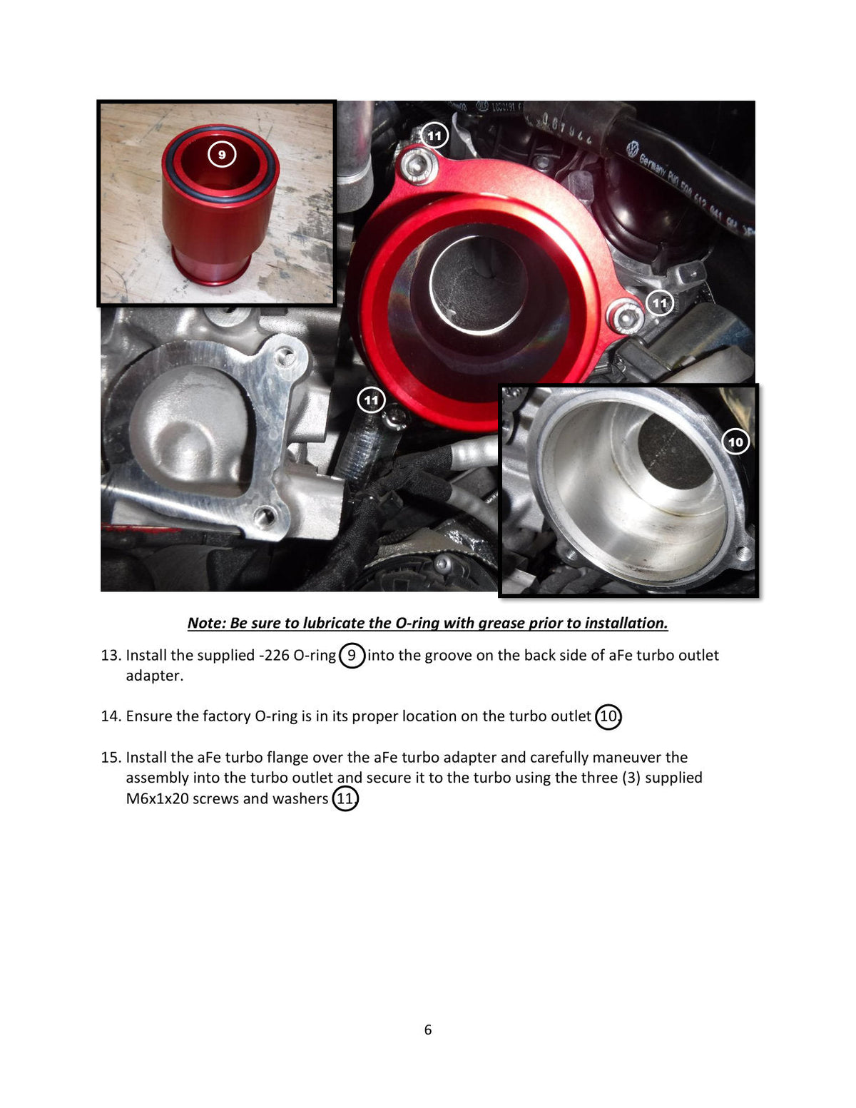 aFe 15-19 VW GTI Turbocharger Inlet Pipe - Red
