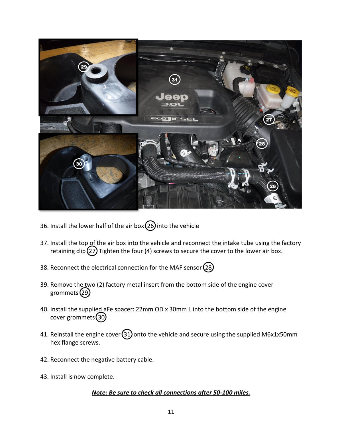 aFe BladeRunner Black 3in Intercooler Hot & Cold Side Pipe Kit 20-21 Jeep Wrangler V6-3.0L (td)