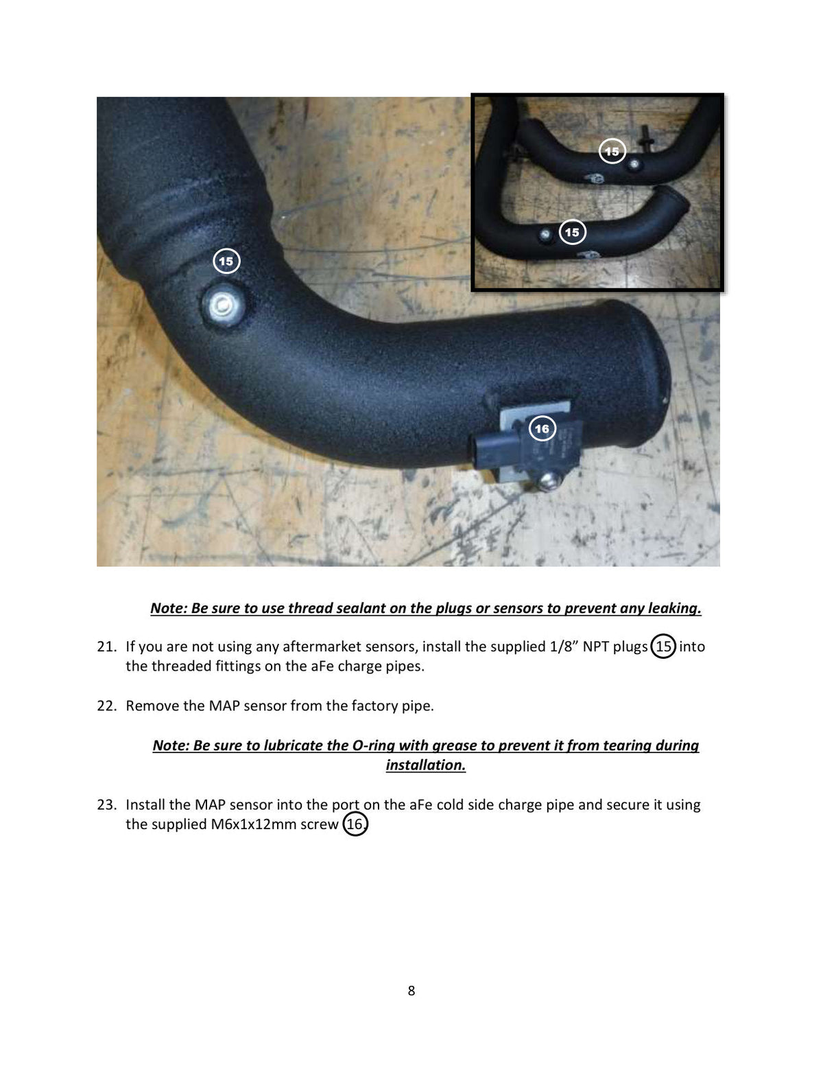 aFe Bladerunner Intercoolers I/C Tubes Hot/Cold 2021+ Ford F-150 V6-2.7L (tt) - Black