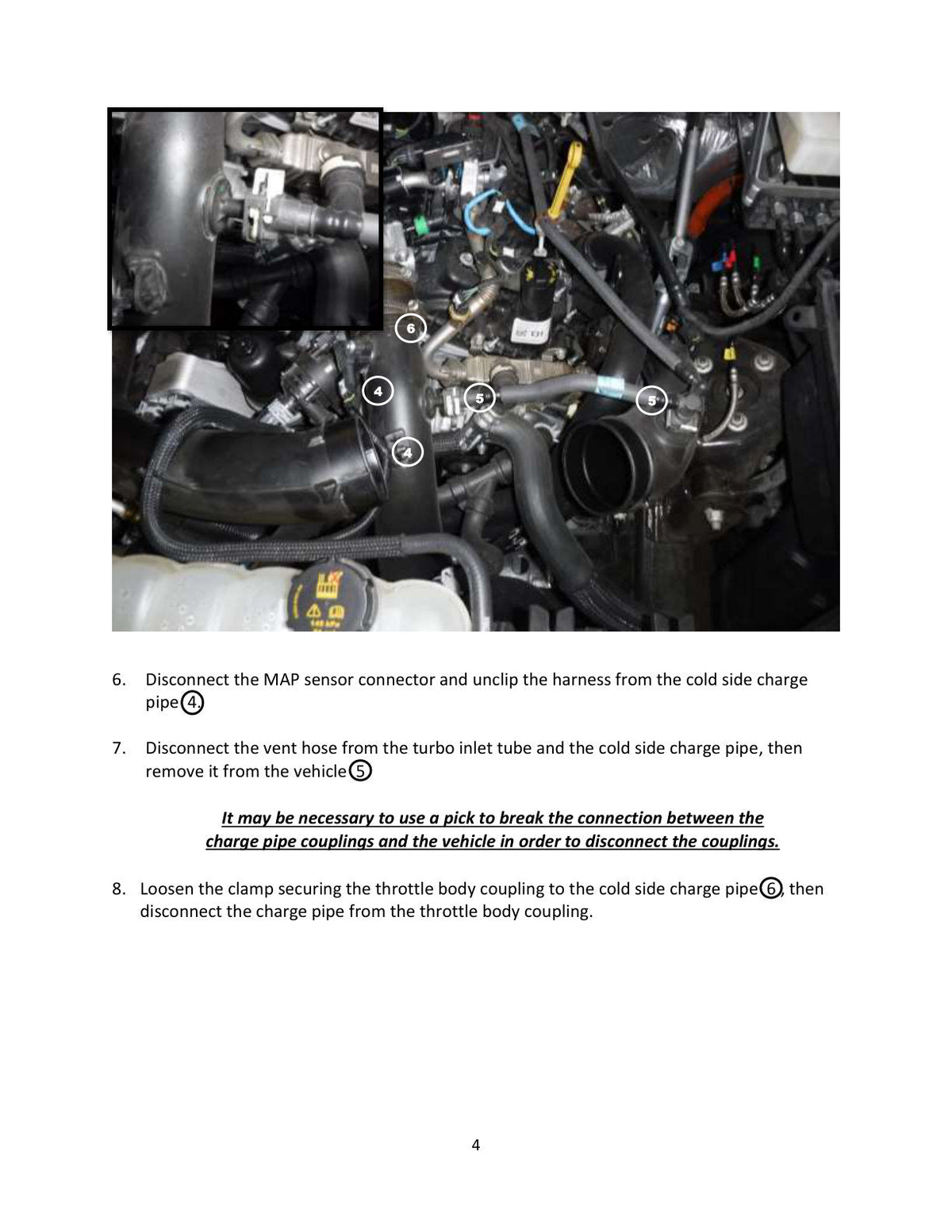 aFe Bladerunner Intercooler Hot Charge Pipe Black 2-2.5in 2021+ Ford F-150 V6-2.7L (tt)