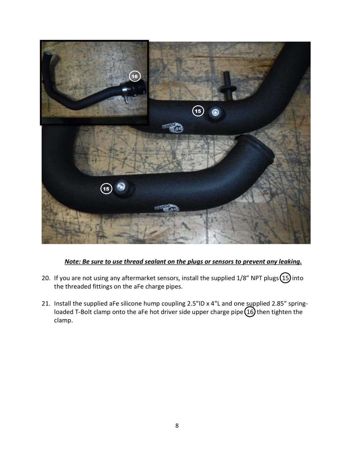 aFe Bladerunner Intercooler Hot Charge Pipe Black 2-2.5in 2021+ Ford F-150 V6-2.7L (tt)