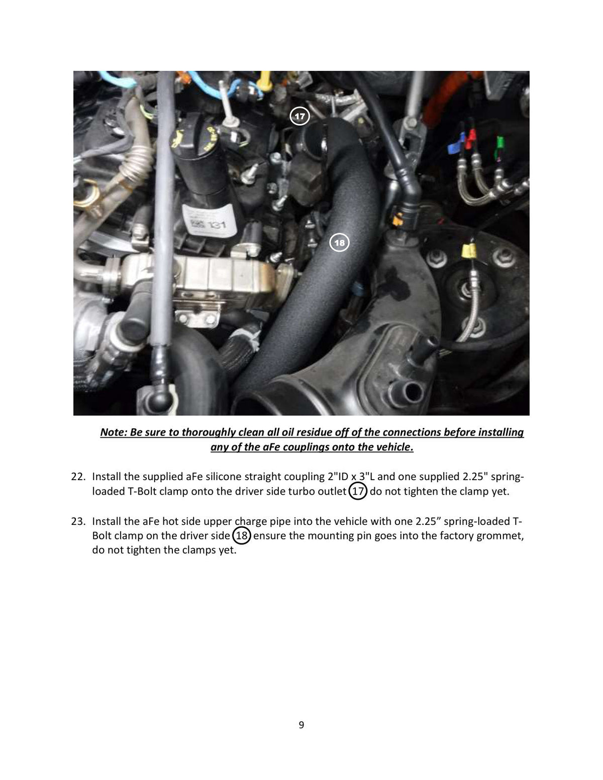 aFe Bladerunner Intercooler Hot Charge Pipe Black 2-2.5in 2021+ Ford F-150 V6-2.7L (tt)