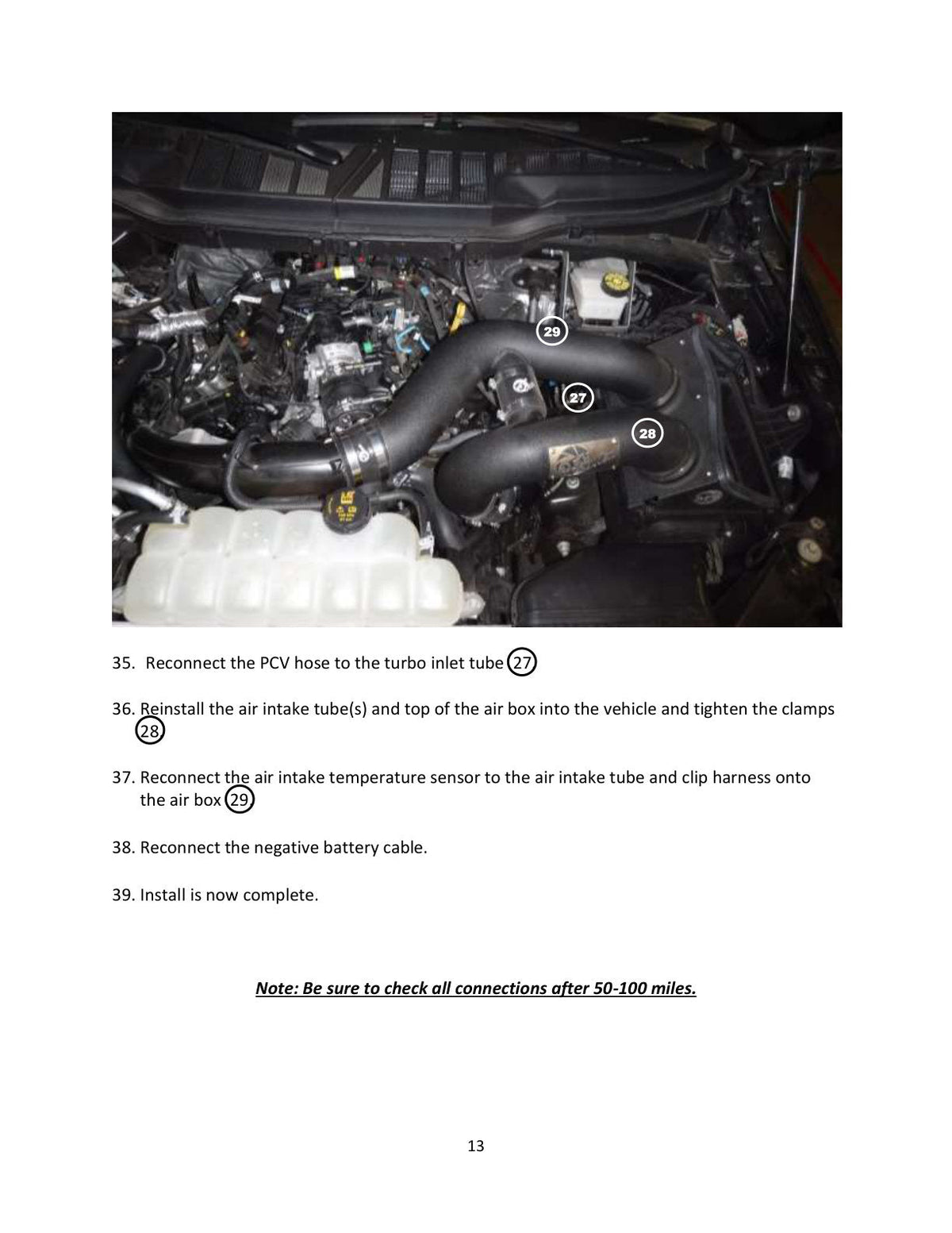 aFe Bladerunner Intercooler Hot Charge Pipe Black 2-2.5in 2021+ Ford F-150 V6-2.7L (tt)