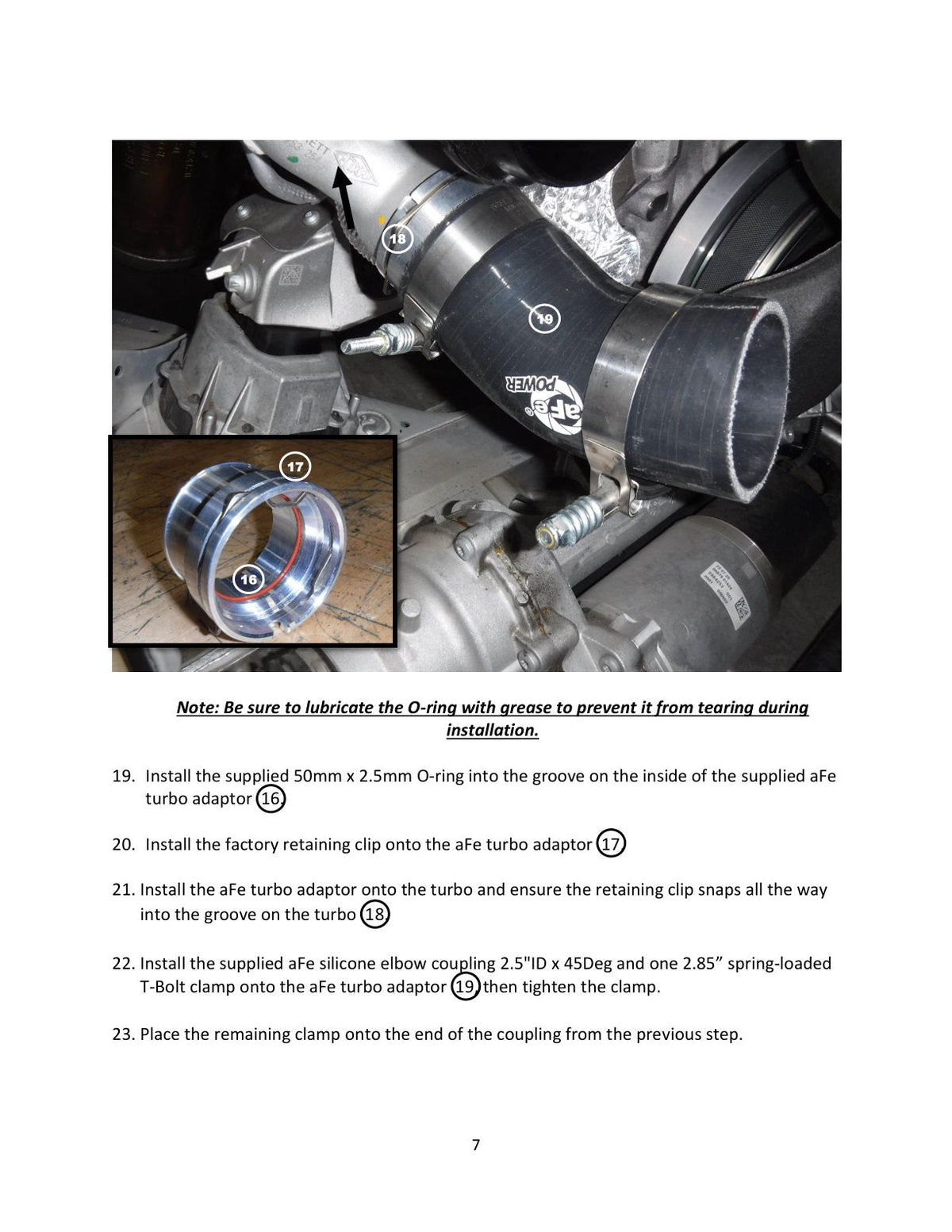 aFe BladeRunner Black 2-3/4in Aluminum Charge Pipe 2021 Toyota Supra GR (A90) I4-2.0L (t) B48