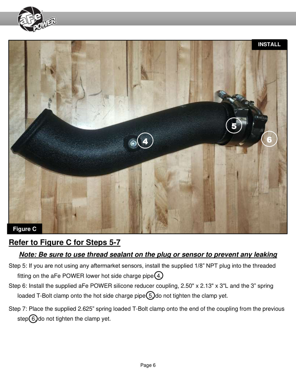 aFe 16-19 RAM 1500 V6 3.0L (TD) BladeRunner 3in Aluminum Hot Charge Pipe - Black