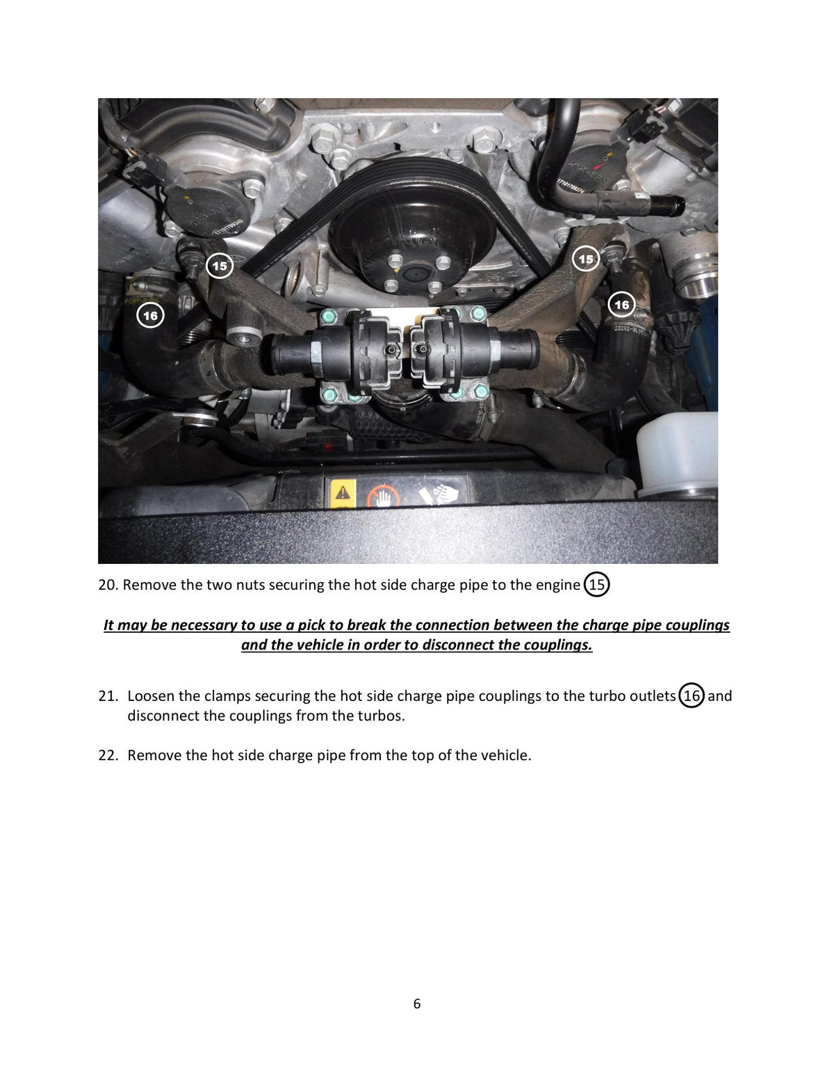 aFe Kia Stinger 18-22 V6-3.3L (tt) BladeRunner Hot Charge Pipe- Black