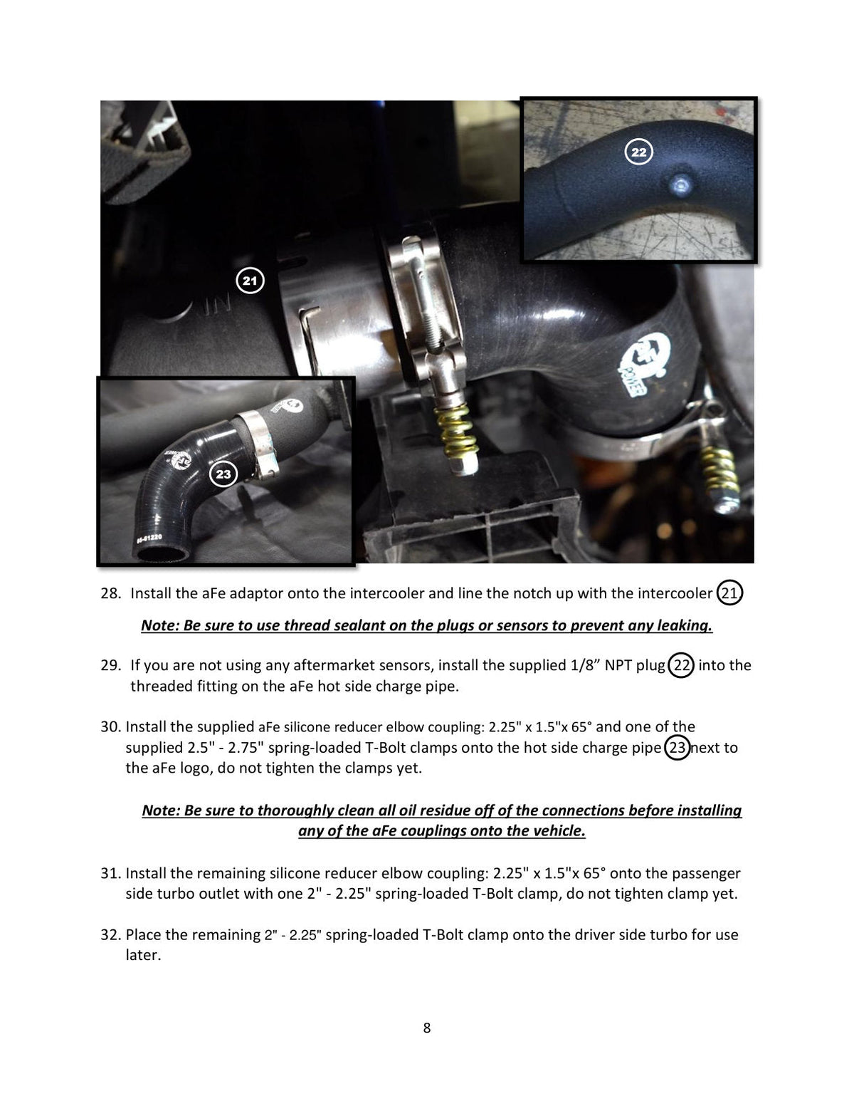 aFe Kia Stinger 18-22 V6-3.3L (tt) BladeRunner Hot Charge Pipe- Black