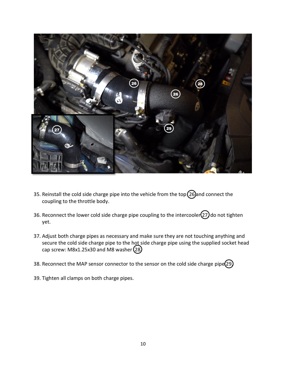 aFe Kia Stinger 18-22 V6-3.3L (tt) BladeRunner Hot Charge Pipe- Black