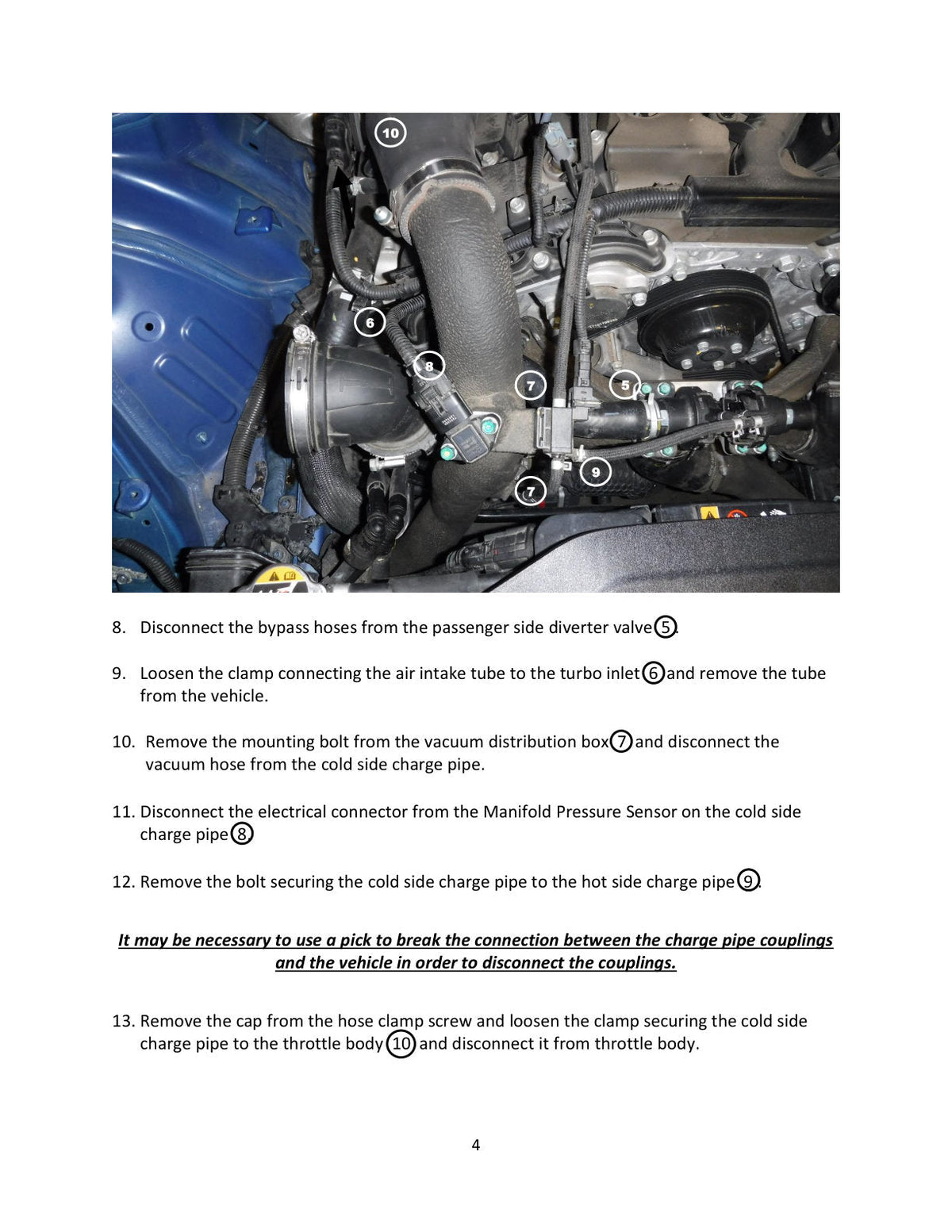 aFe Kia Stinger 18-22 V6-3.3L (tt) BladeRunner Cold Charge Pipe- Black