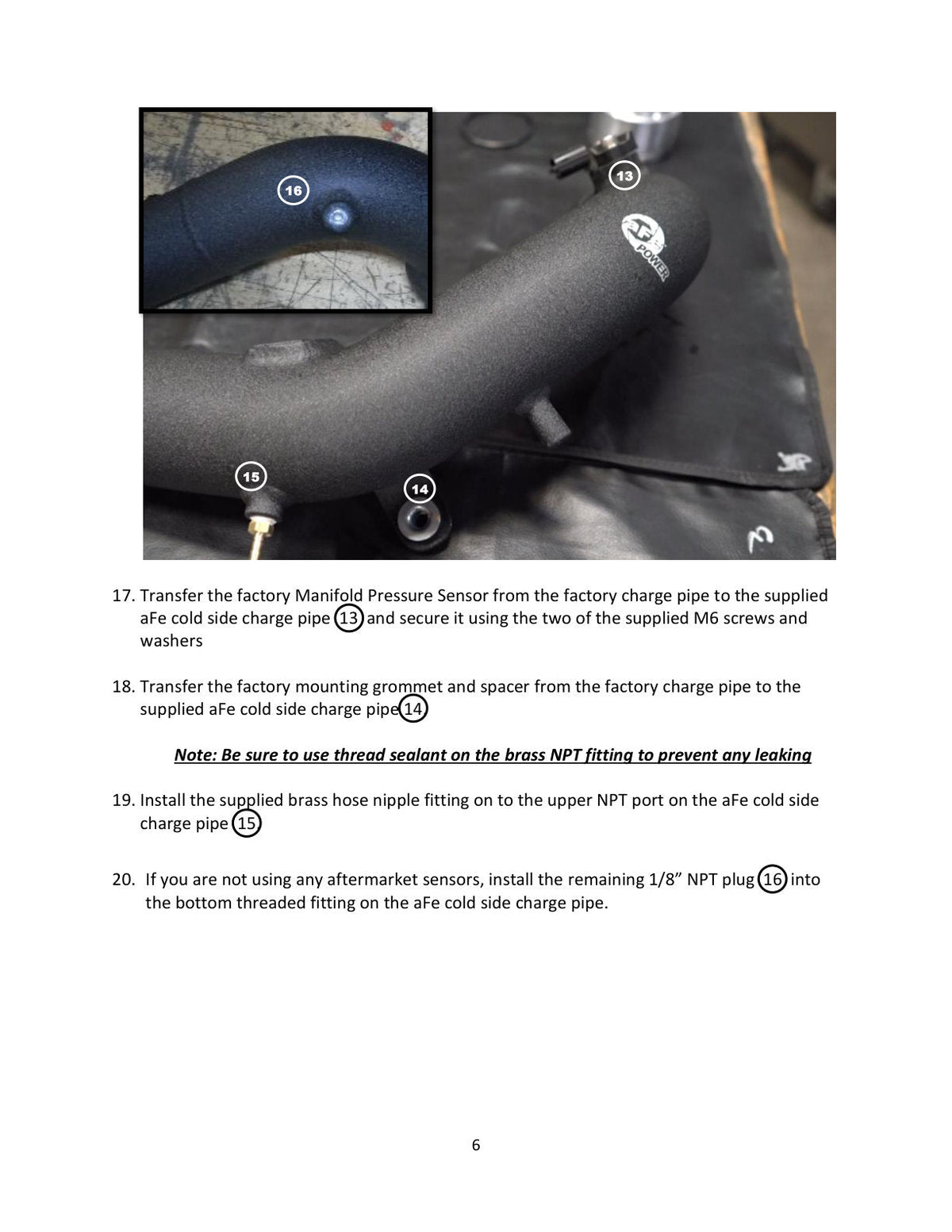 aFe Kia Stinger 18-22 V6-3.3L (tt) BladeRunner Cold Charge Pipe- Black