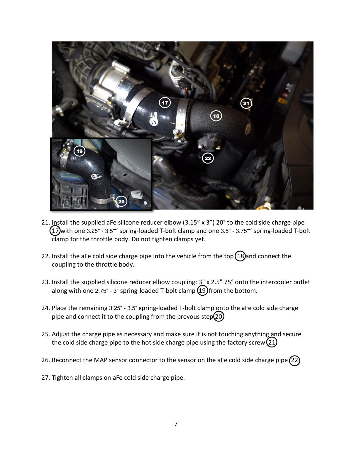 aFe Kia Stinger 18-22 V6-3.3L (tt) BladeRunner Cold Charge Pipe- Black