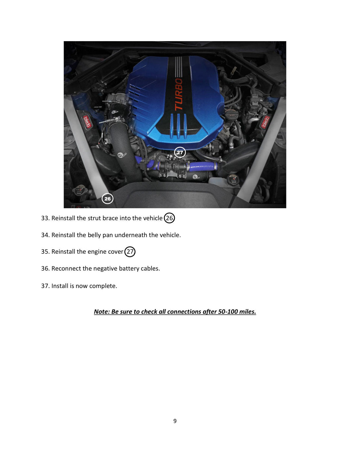 aFe Kia Stinger 18-22 V6-3.3L (tt) BladeRunner Cold Charge Pipe- Black