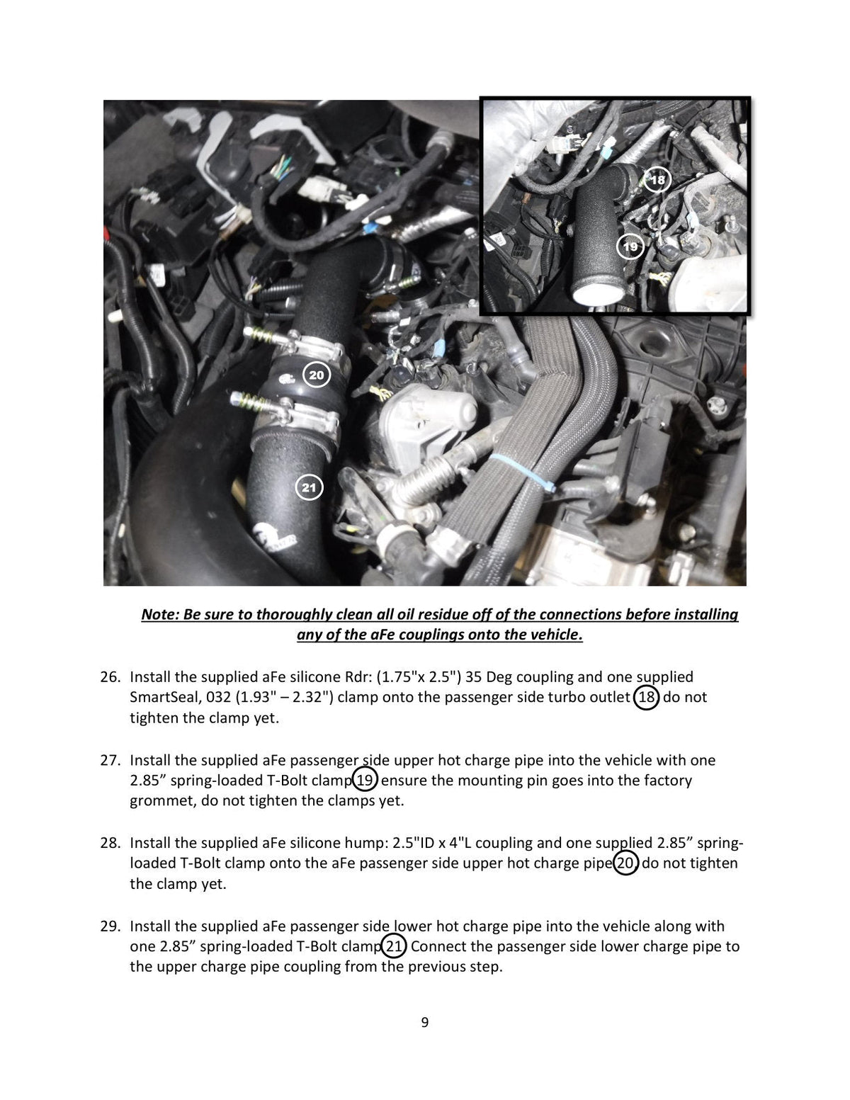 aFe BladeRunner 21-22 Ford F-150 Ecoboost V6-3.5L(tt) Aluminum Hot and Cold Charge Pipe Kit Black