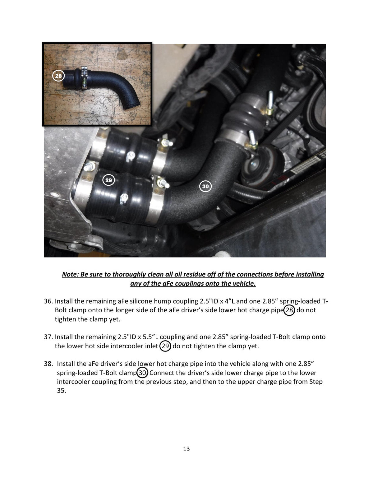 aFe BladeRunner 21-22 Ford F-150 Ecoboost V6-3.5L(tt) Aluminum Hot and Cold Charge Pipe Kit Black