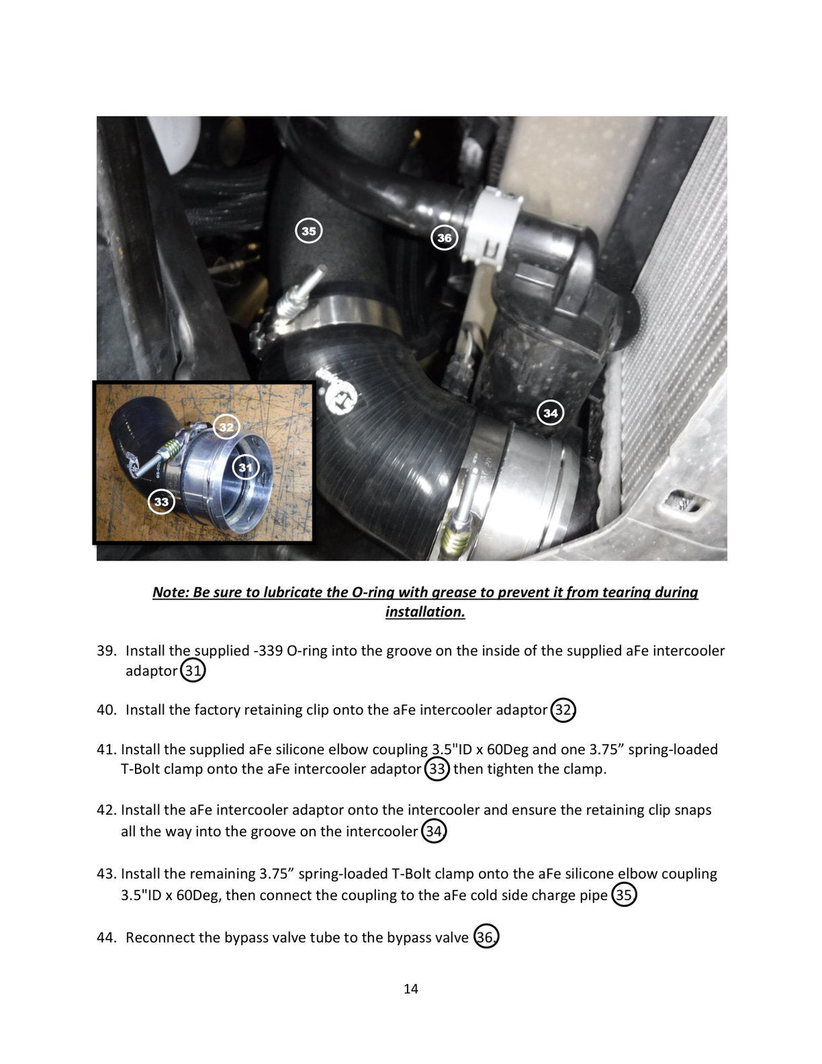 aFe BladeRunner 21-22 Ford F-150 Ecoboost V6-3.5L(tt) Aluminum Hot and Cold Charge Pipe Kit Black