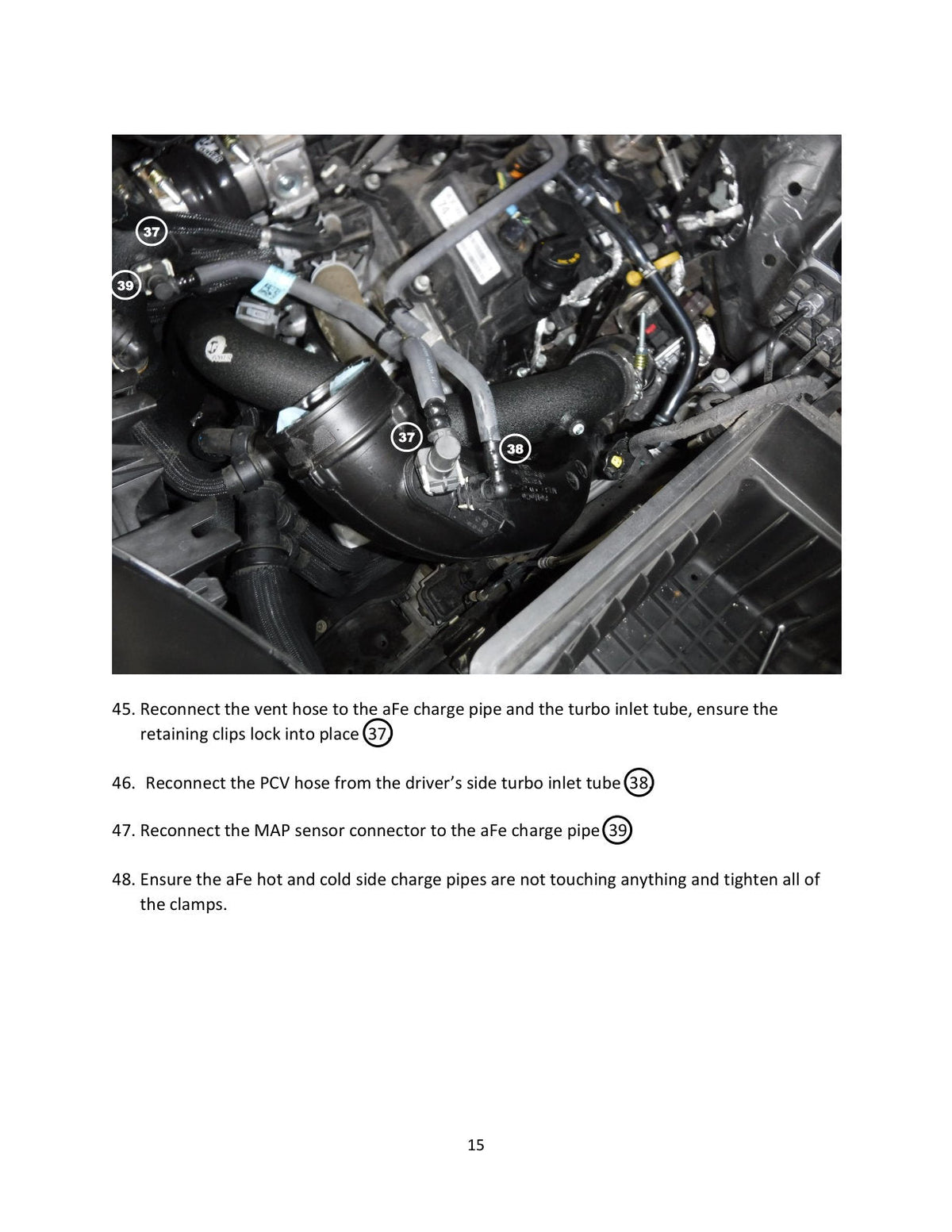 aFe BladeRunner 21-22 Ford F-150 Ecoboost V6-3.5L(tt) Aluminum Hot and Cold Charge Pipe Kit Black