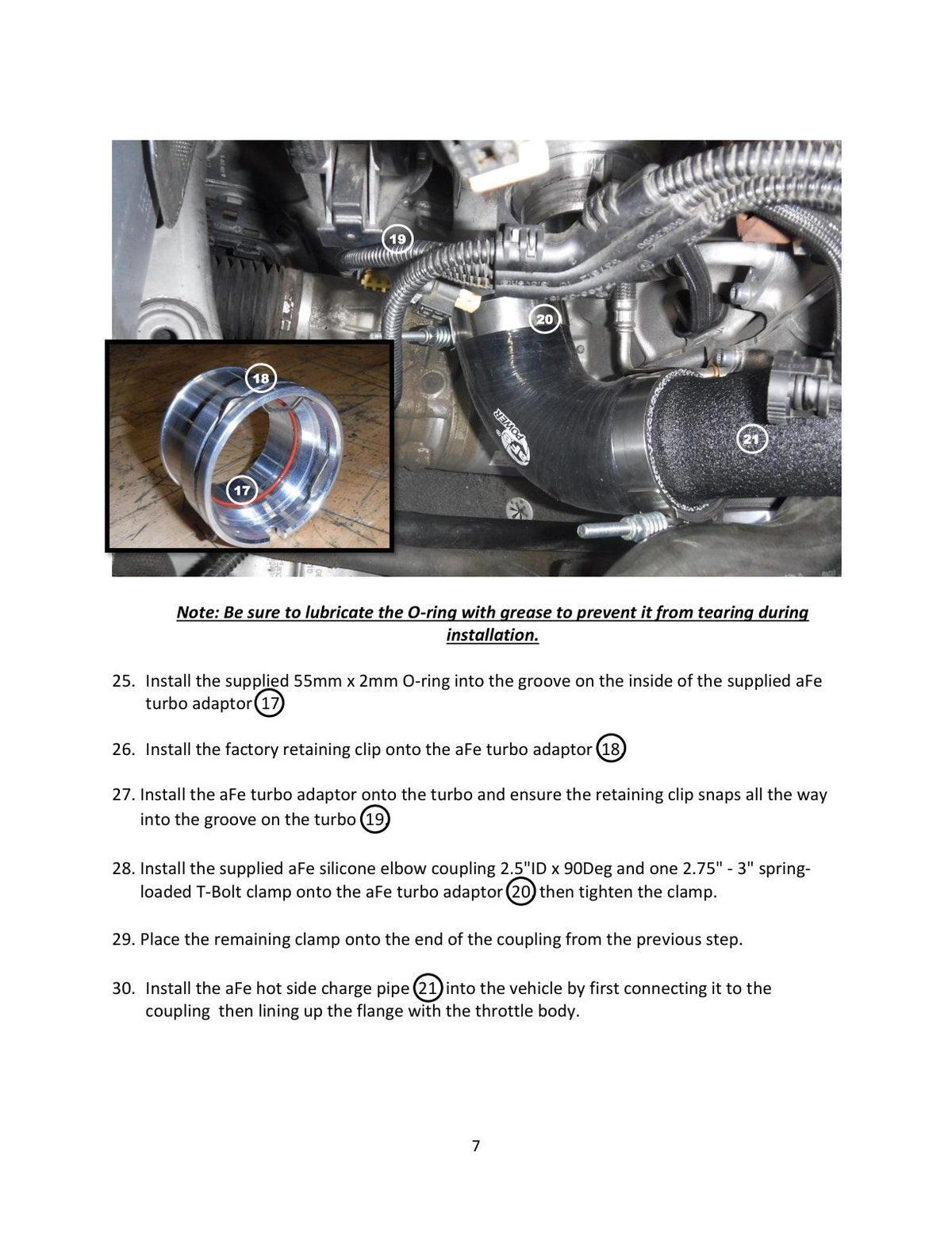 aFe 17-22 BMW 540i (G30/G31/G38) B58 L6 3.0L (t) BladeRunner 3in Aluminum Hot Charge Pipe - Black