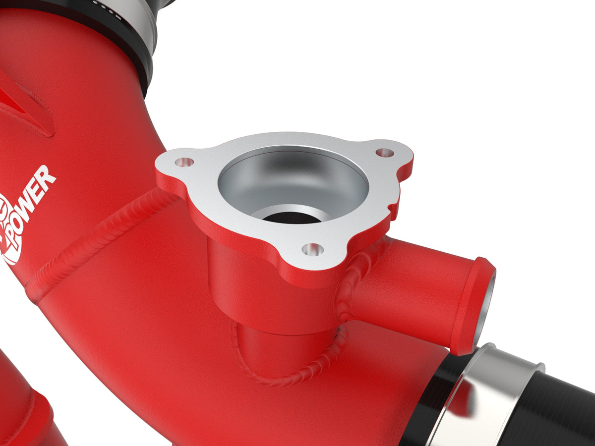 aFe 2022 Toyota Land Cruiser (J300) V6-3.5L (tt) BladeRunner 2.5in Aluminum Hot Charge Pipe - Red