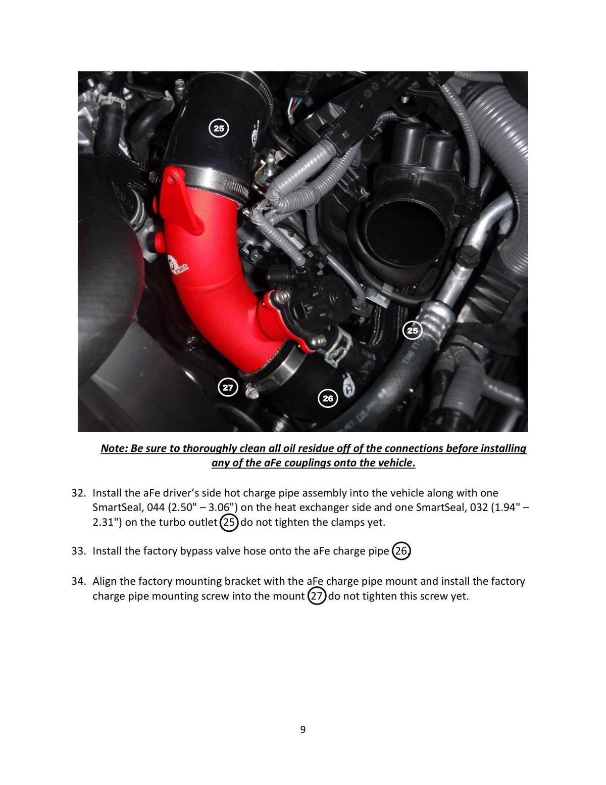aFe 2022 Toyota Land Cruiser (J300) V6-3.5L (tt) BladeRunner 2.5in Aluminum Hot Charge Pipe - Red