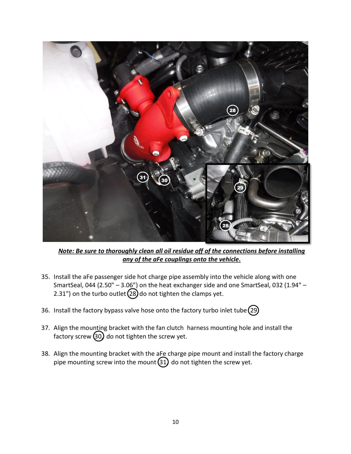 aFe 2022 Toyota Land Cruiser (J300) V6-3.5L (tt) BladeRunner 2.5in Aluminum Hot Charge Pipe - Red