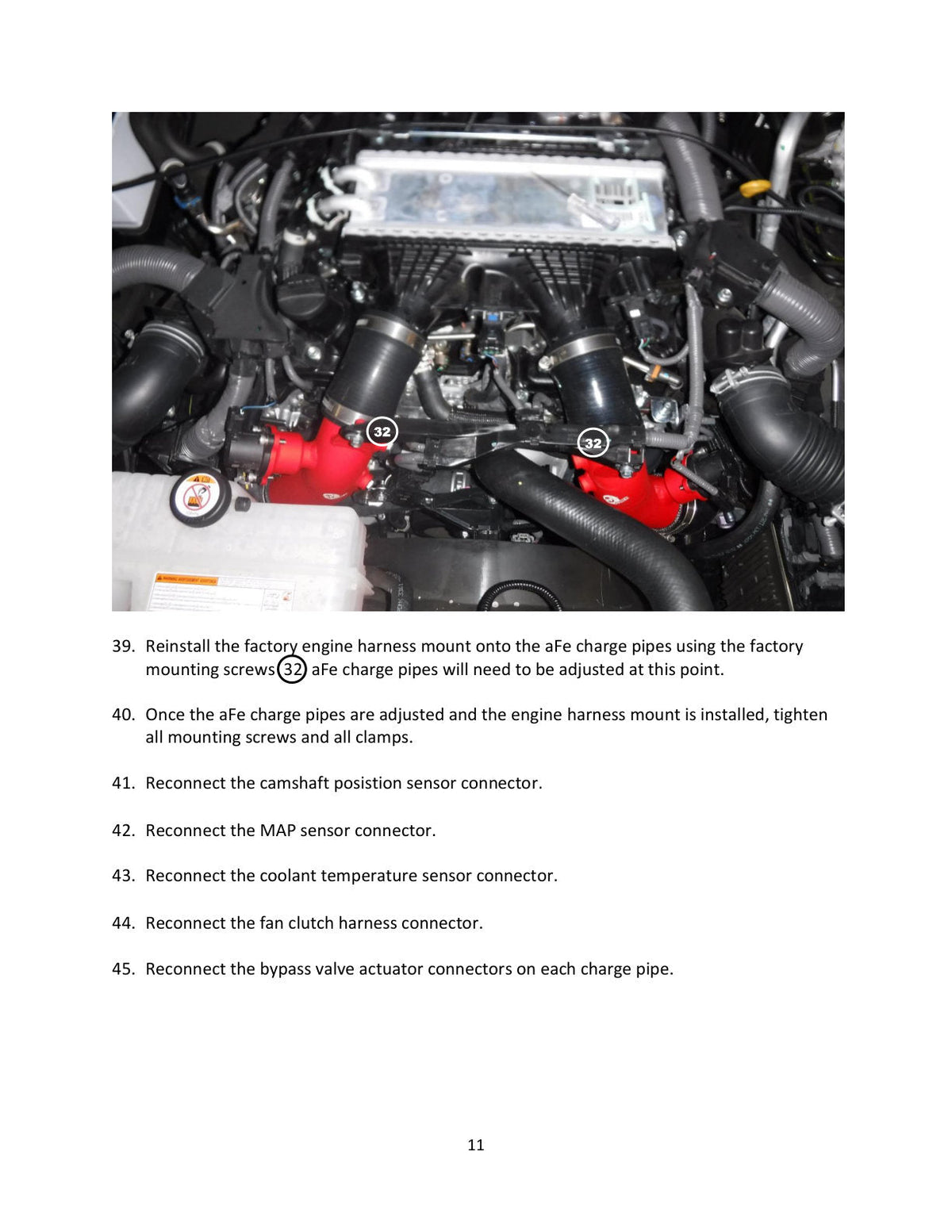 aFe 2022 Toyota Land Cruiser (J300) V6-3.5L (tt) BladeRunner 2.5in Aluminum Hot Charge Pipe - Red