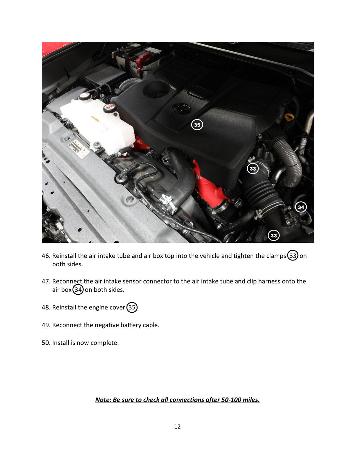 aFe 2022 Toyota Land Cruiser (J300) V6-3.5L (tt) BladeRunner 2.5in Aluminum Hot Charge Pipe - Red