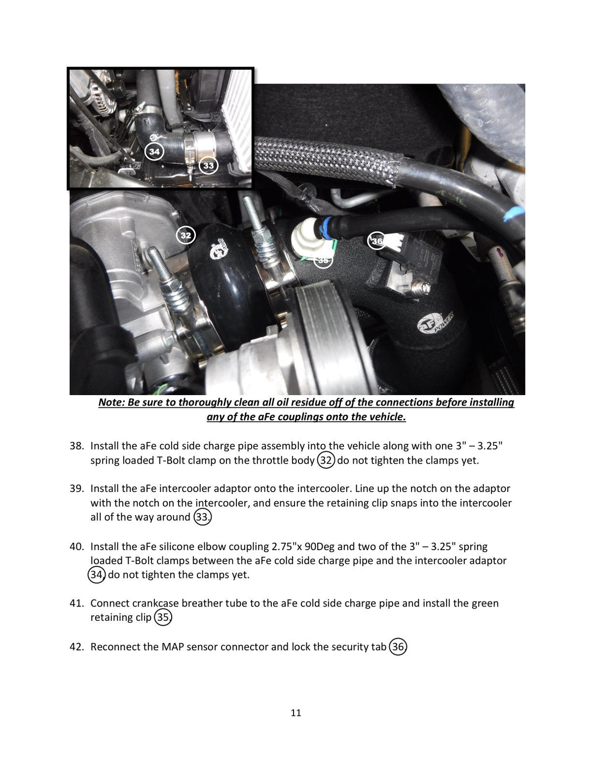 aFe 21-22 Ford Bronco L4-2.3L (t) BladeRunner Alum Hot/Cold Charge Pipe Kit - Black