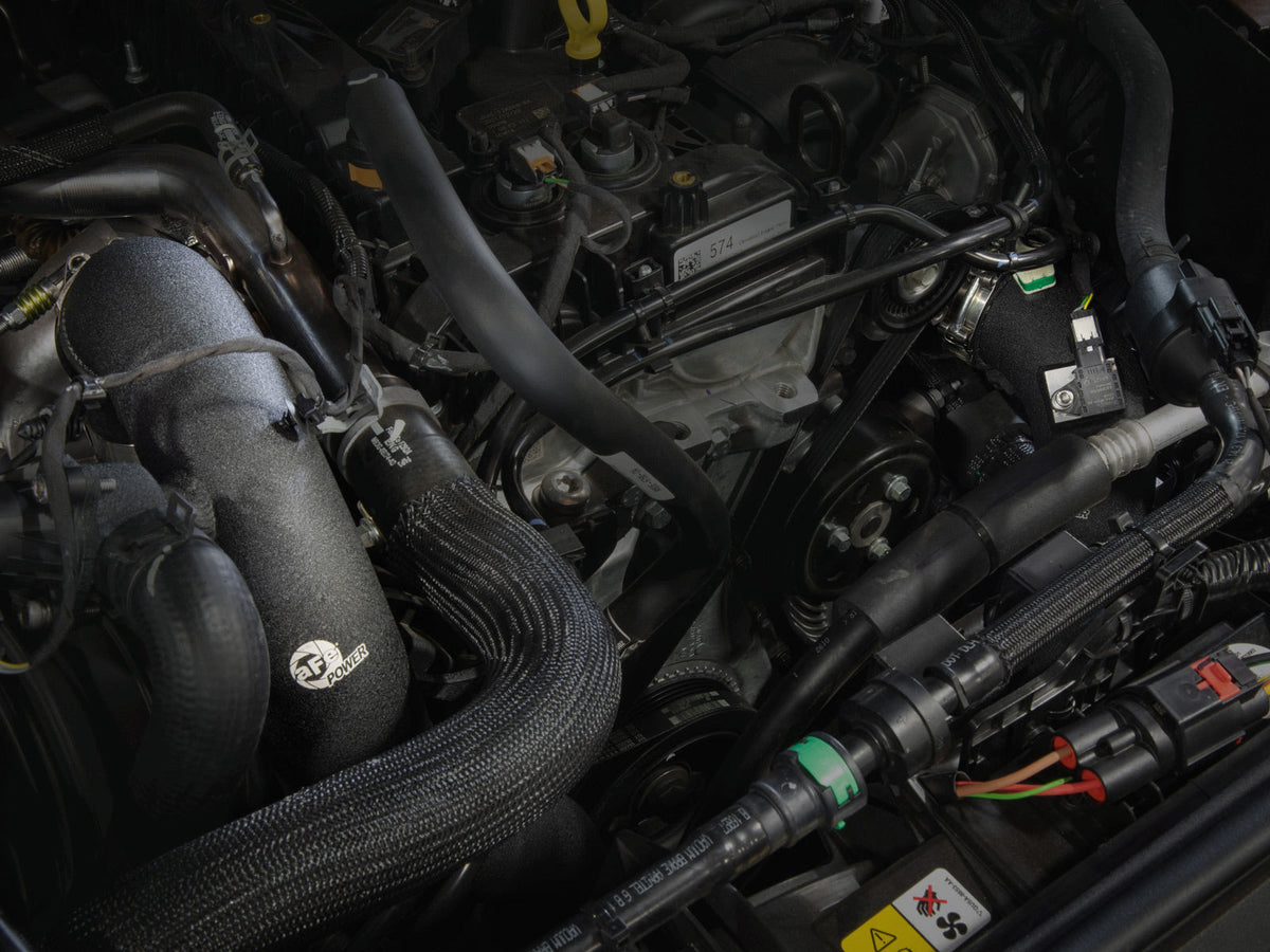 aFe 21-22 Ford Bronco L4-2.3L (t) BladeRunner Alum Hot/Cold Charge Pipe Kit - Black
