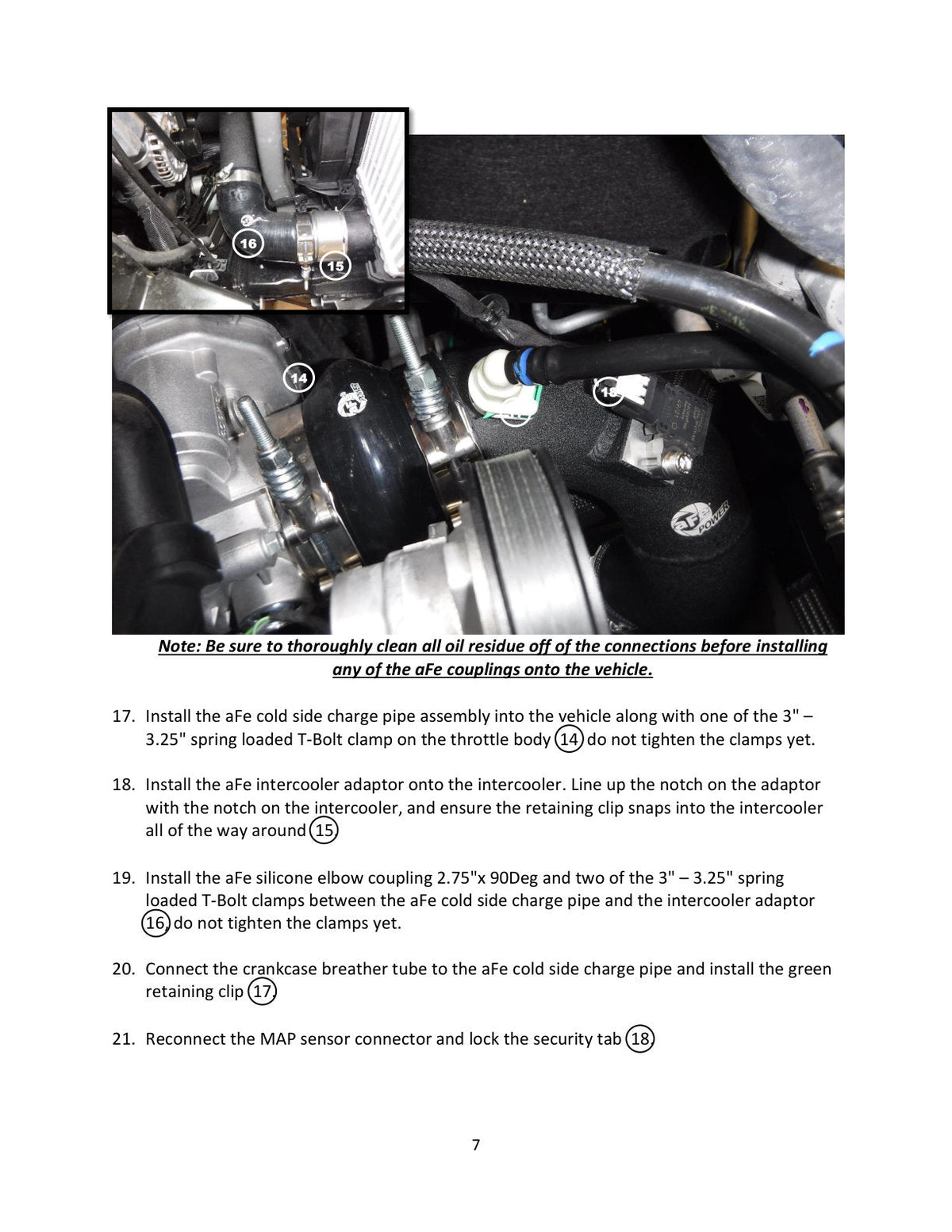 aFe Power 21-22 Ford Bronco L4-2.3L (t) BladeRunner 3in Aluminum Cold Charge Pipe Black