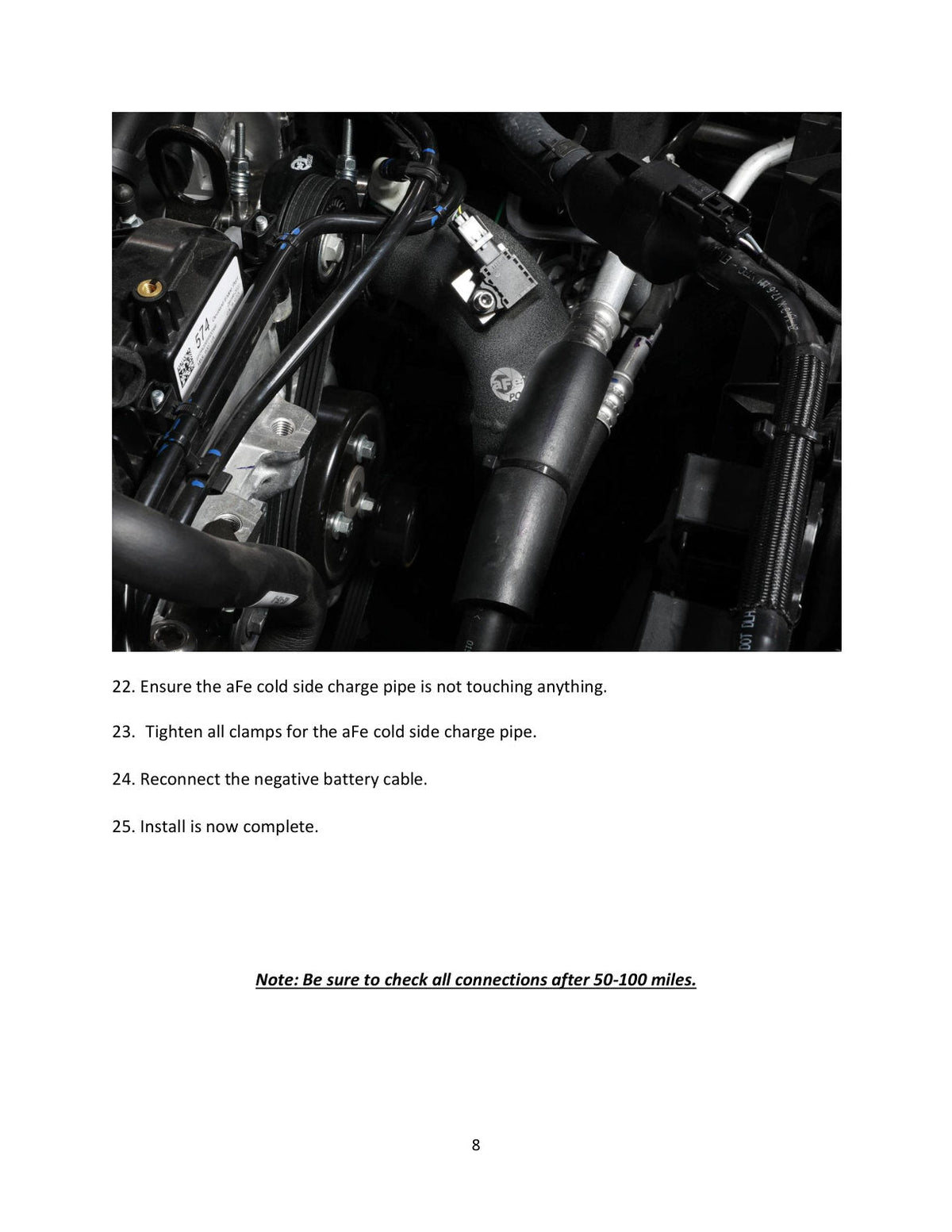 aFe Power 21-22 Ford Bronco L4-2.3L (t) BladeRunner 3in Aluminum Cold Charge Pipe Black