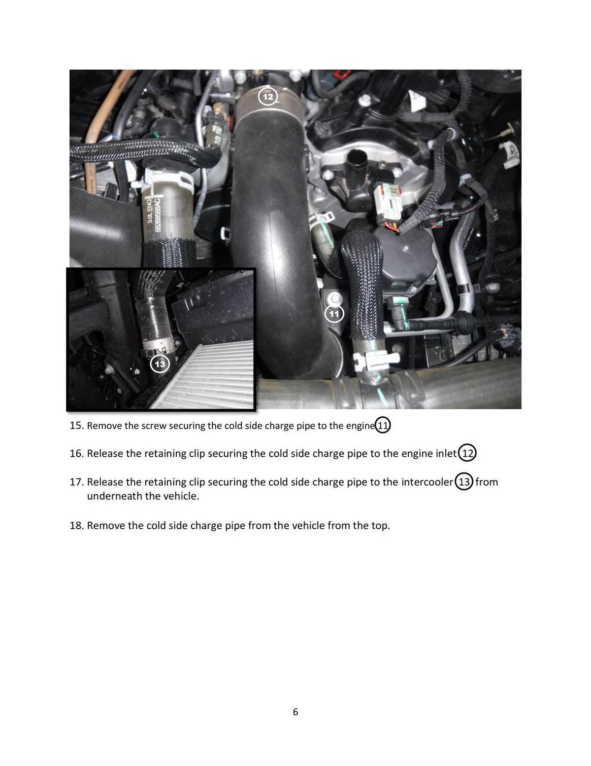 aFe RAM 1500 20-22 V6-3.0L (td) BladeRunner 2-1/2 in & 3in Aluminum Hot & Cold Charge Pipe Kit Black