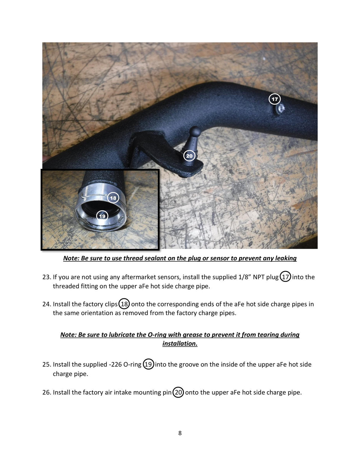 aFe RAM 1500 20-22 V6-3.0L (td) BladeRunner 2-1/2 in & 3in Aluminum Hot & Cold Charge Pipe Kit Black