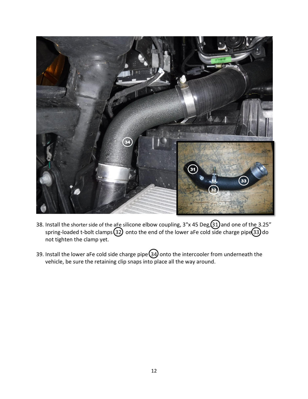aFe RAM 1500 20-22 V6-3.0L (td) BladeRunner 2-1/2 in & 3in Aluminum Hot & Cold Charge Pipe Kit Black