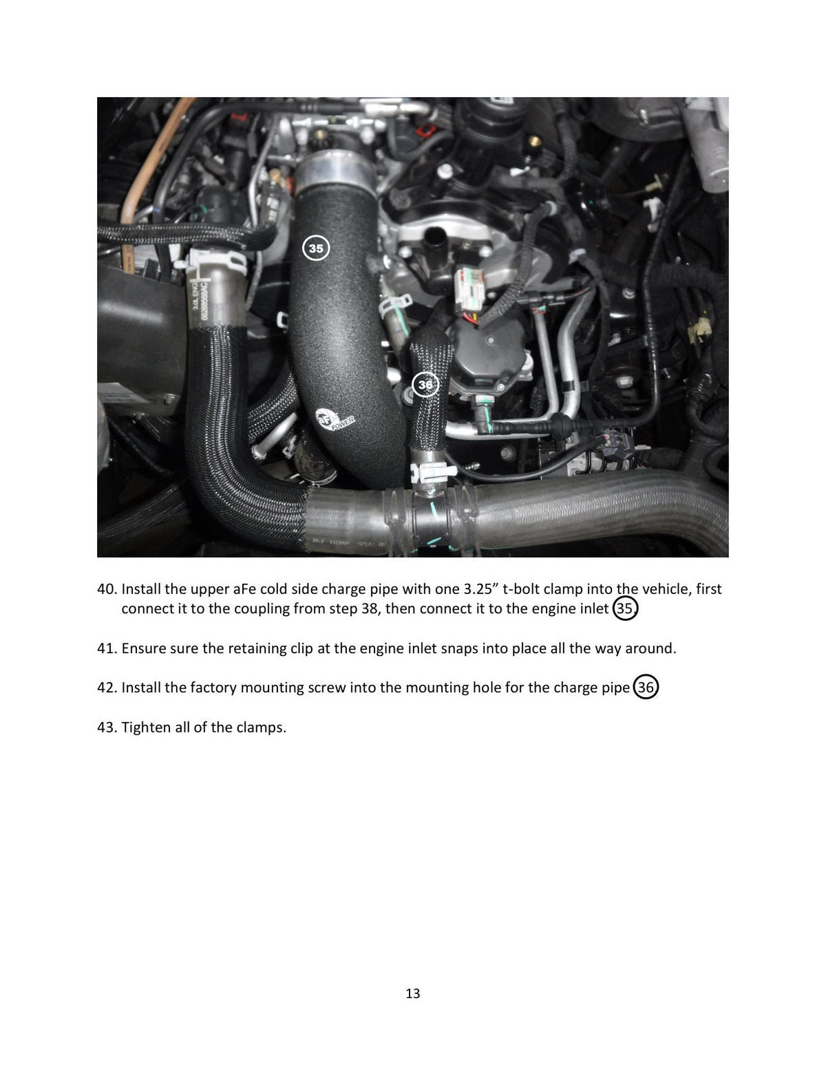 aFe RAM 1500 20-22 V6-3.0L (td) BladeRunner 2-1/2 in & 3in Aluminum Hot & Cold Charge Pipe Kit Black