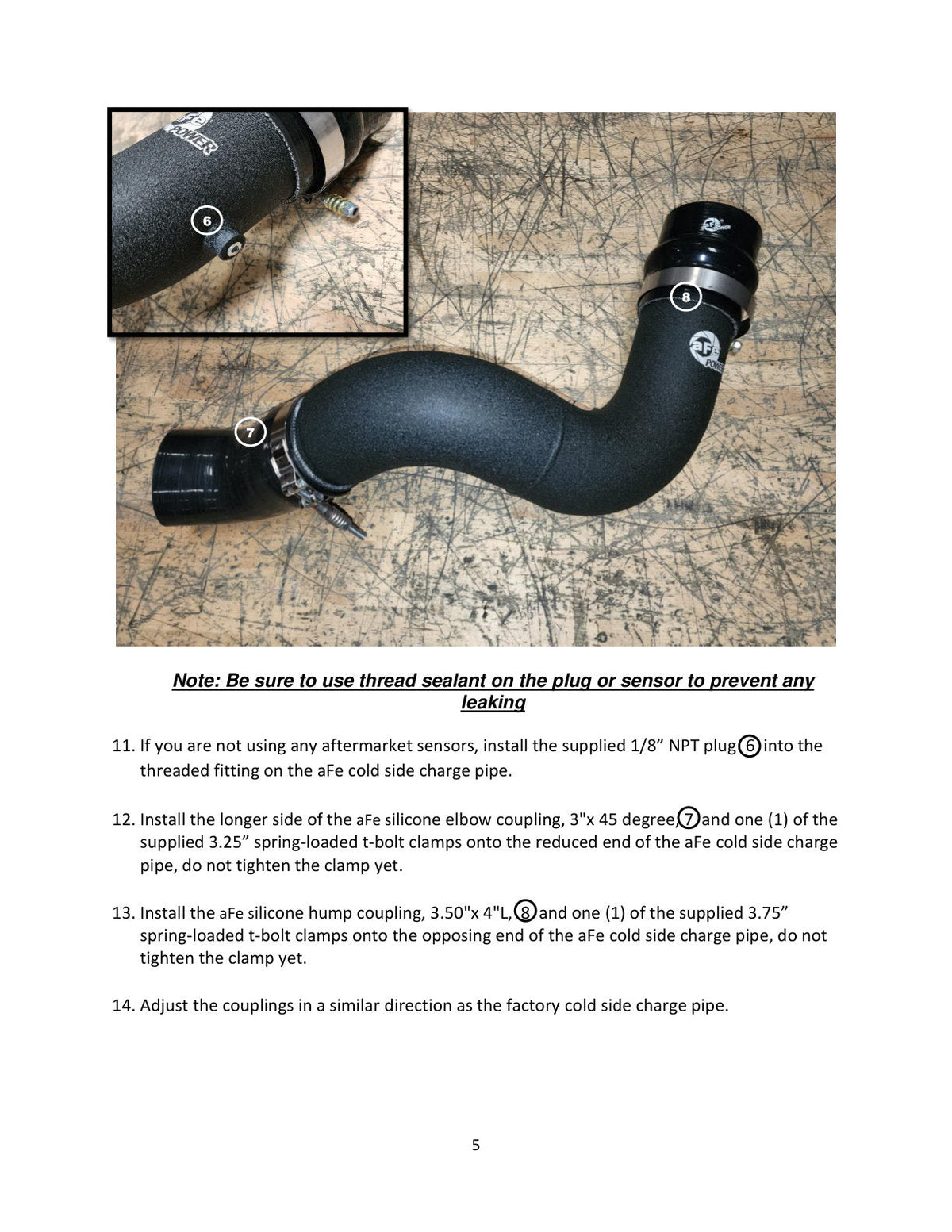 aFe 19-23 RAM Diesel L6-6.7L BladeRunner 3.5 IN Aluminum Cold Charge Pipe - Black
