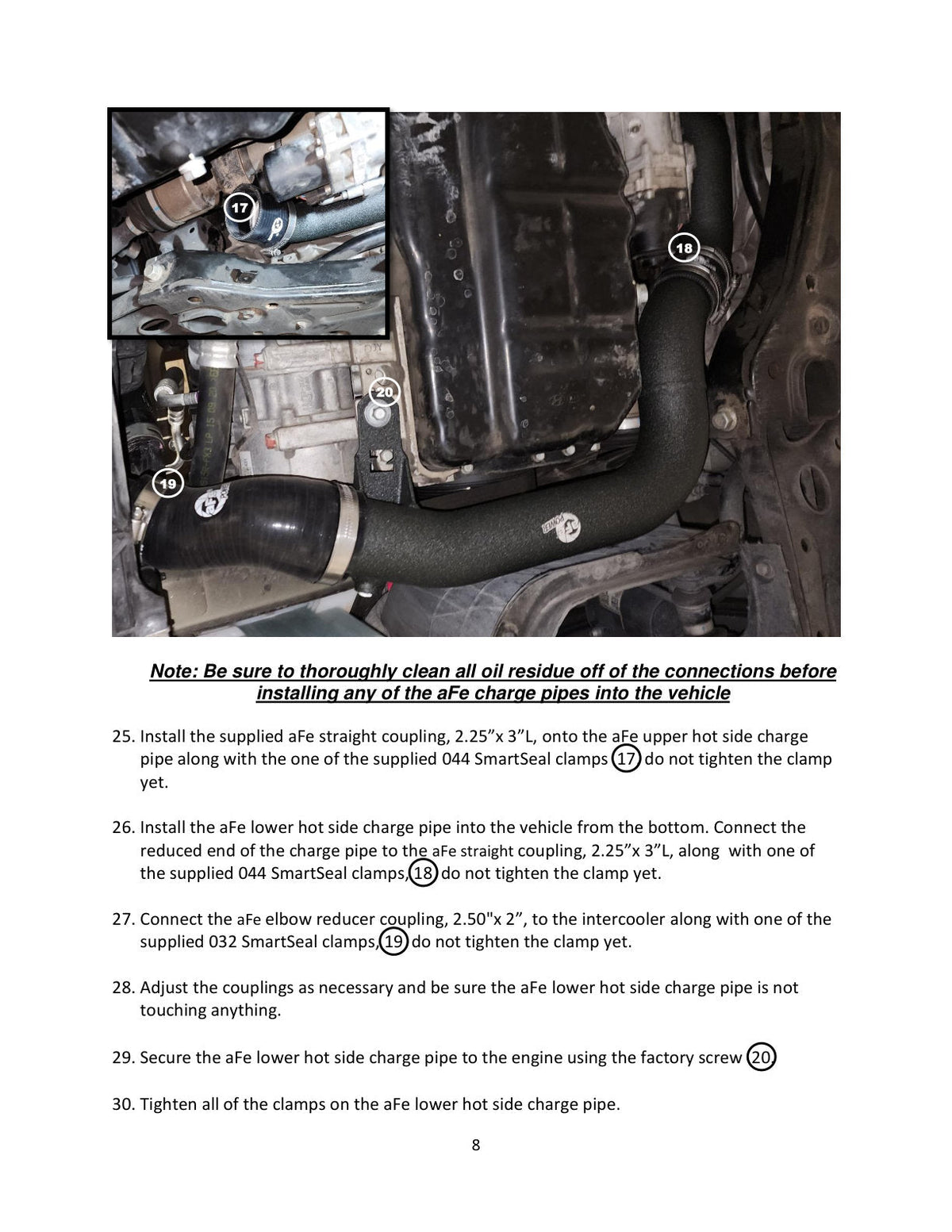 aFe 22-23 Hyundai Kona N L4 2.0L (t) BladeRunner 2-1/4in to 2-1/2in Aluminum Hot Charge Pipe - Black