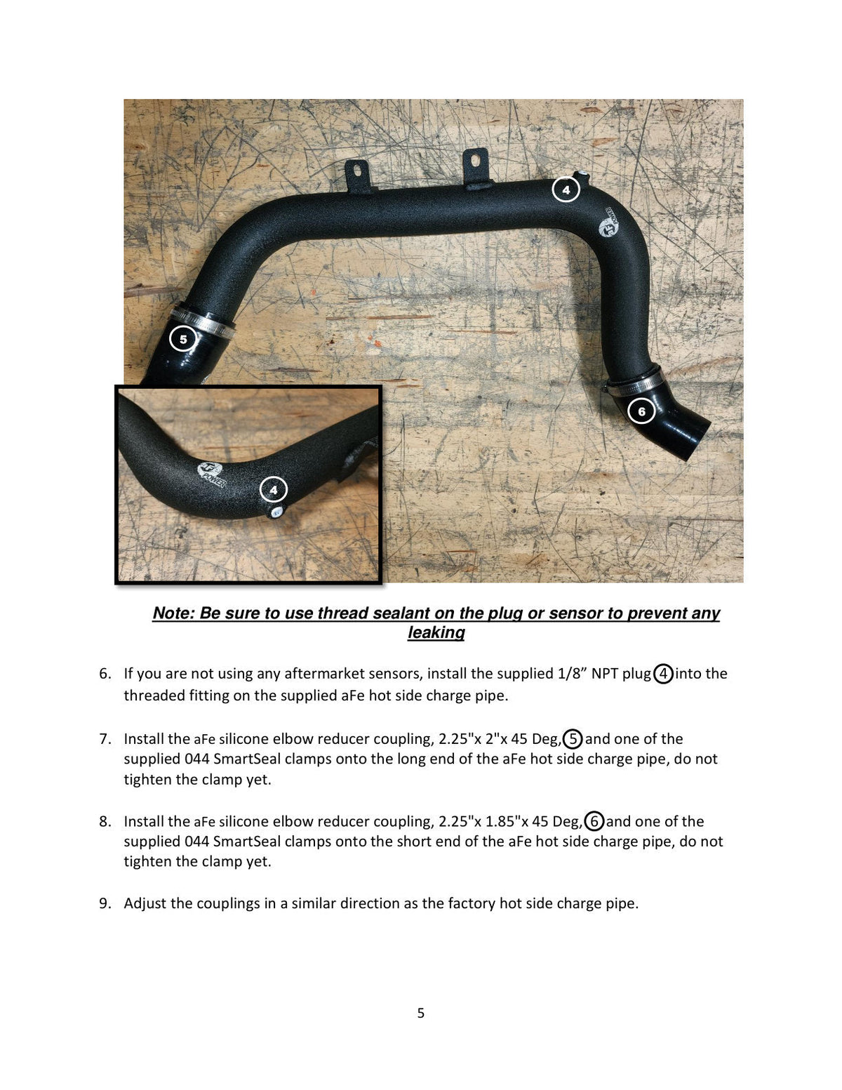 aFe BladeRunner 2-1/4 IN Aluminum Hot Charge Pipe Black 17-20 Hyundai Elantra GT L4-1.6L (t)