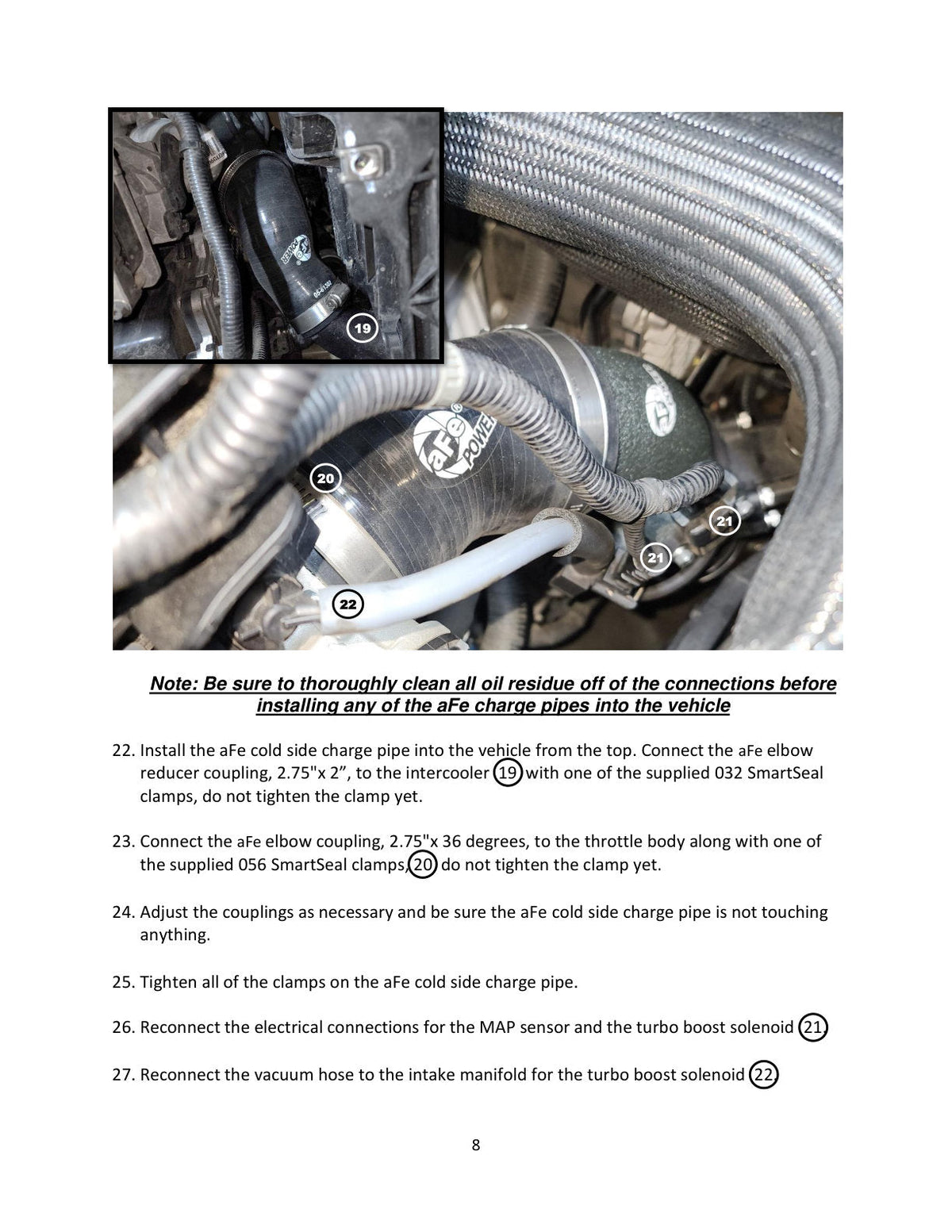 aFe 19-22 Hyundai Veloster N L4 2.0L (t) BladeRunner 2-3/4in Aluminum Cold Charge Pipe - Black