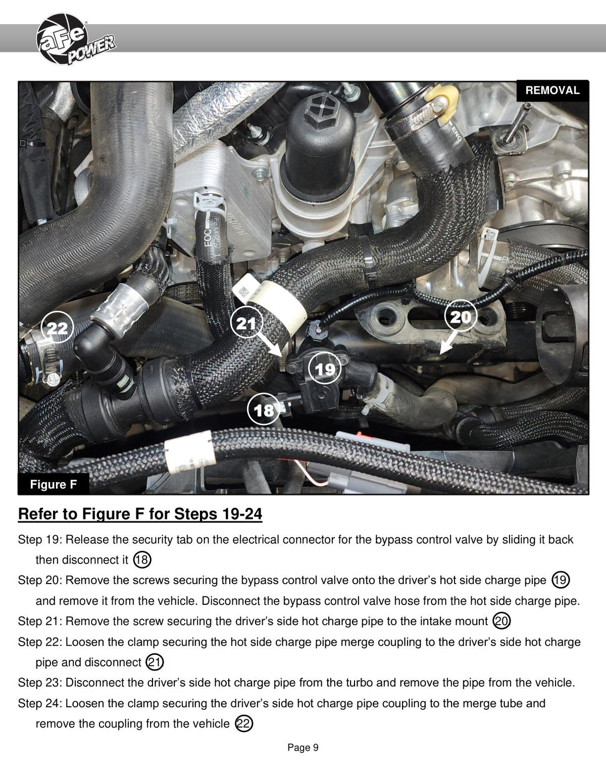 aFe Bladerunner 2-1/4 IN Aluminum Hot Charge Pipe Black 20-23 Ford Explorer/Explorer ST - Red