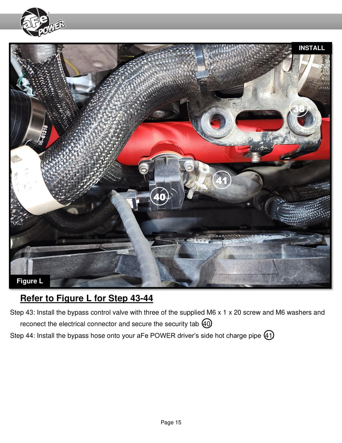 aFe Bladerunner 2-1/4 IN Aluminum Hot Charge Pipe Black 20-23 Ford Explorer/Explorer ST - Red