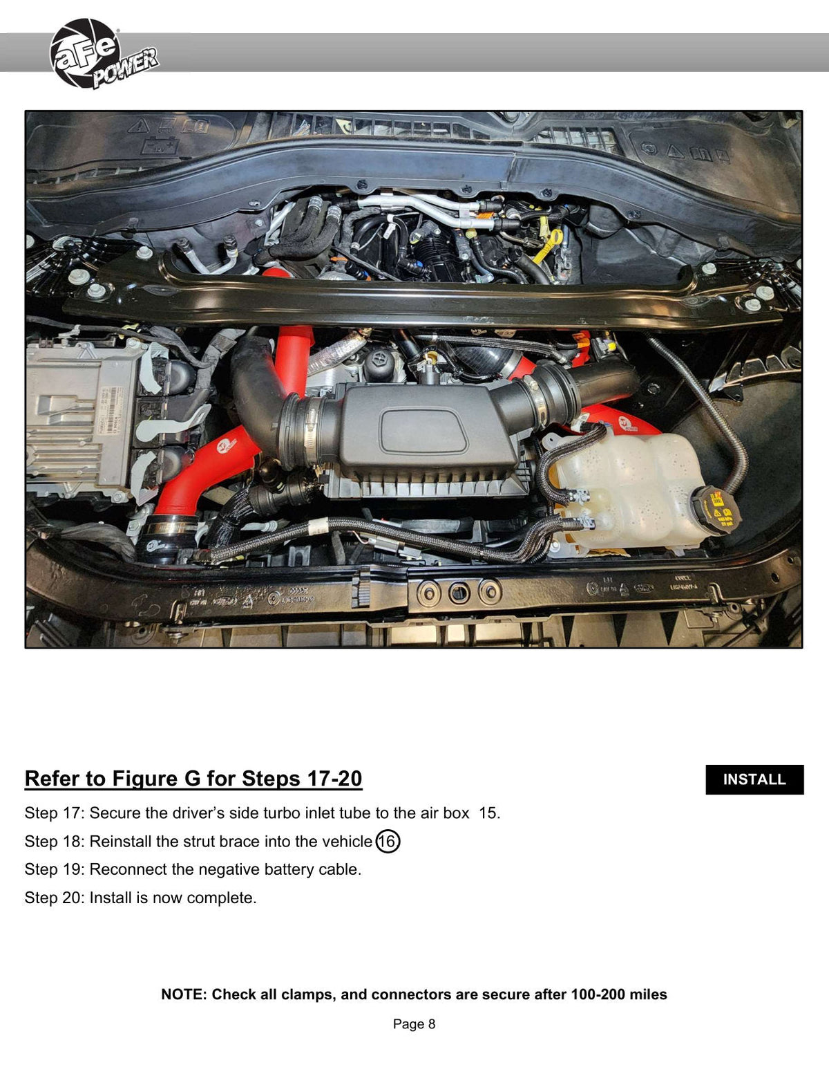aFe 20-23 Ford Explorer ST V6 3.0L (tt) BladeRunner 2-3/4in Aluminum Cold Charge Pipe - Black