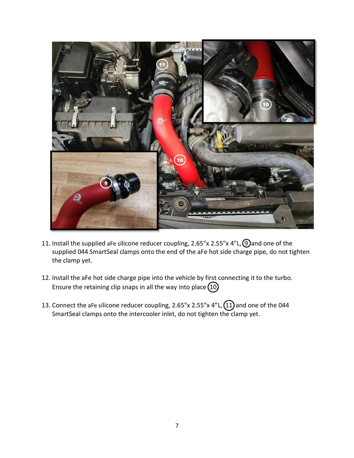 aFe BladeRunner 2-1/2 IN Aluminum Hot Charge Pipe Black 22-23 Subaru WRX H4-2.4L (t)