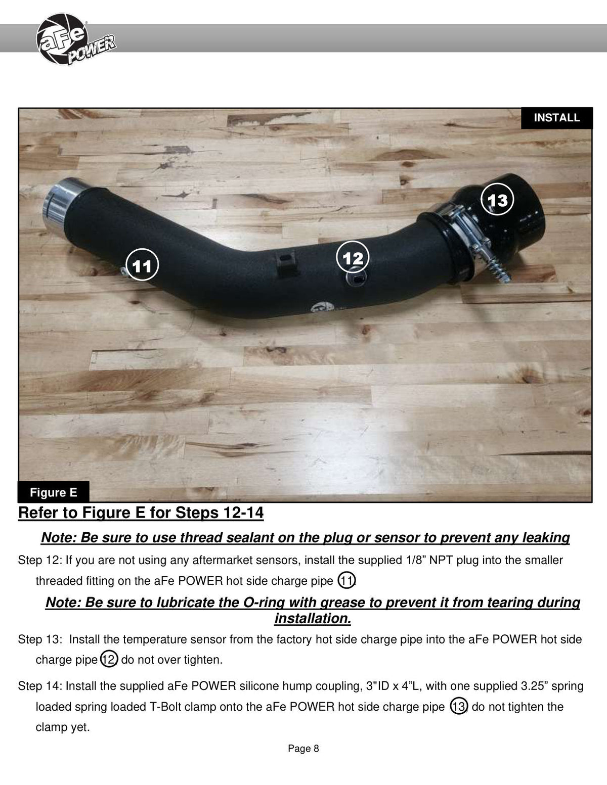 aFe 23-24 Ford F250/F350 Super Duty V8-6.7L BladeRunner 3 In. Aluminum Hot and Cold Charge Pipe- BLK