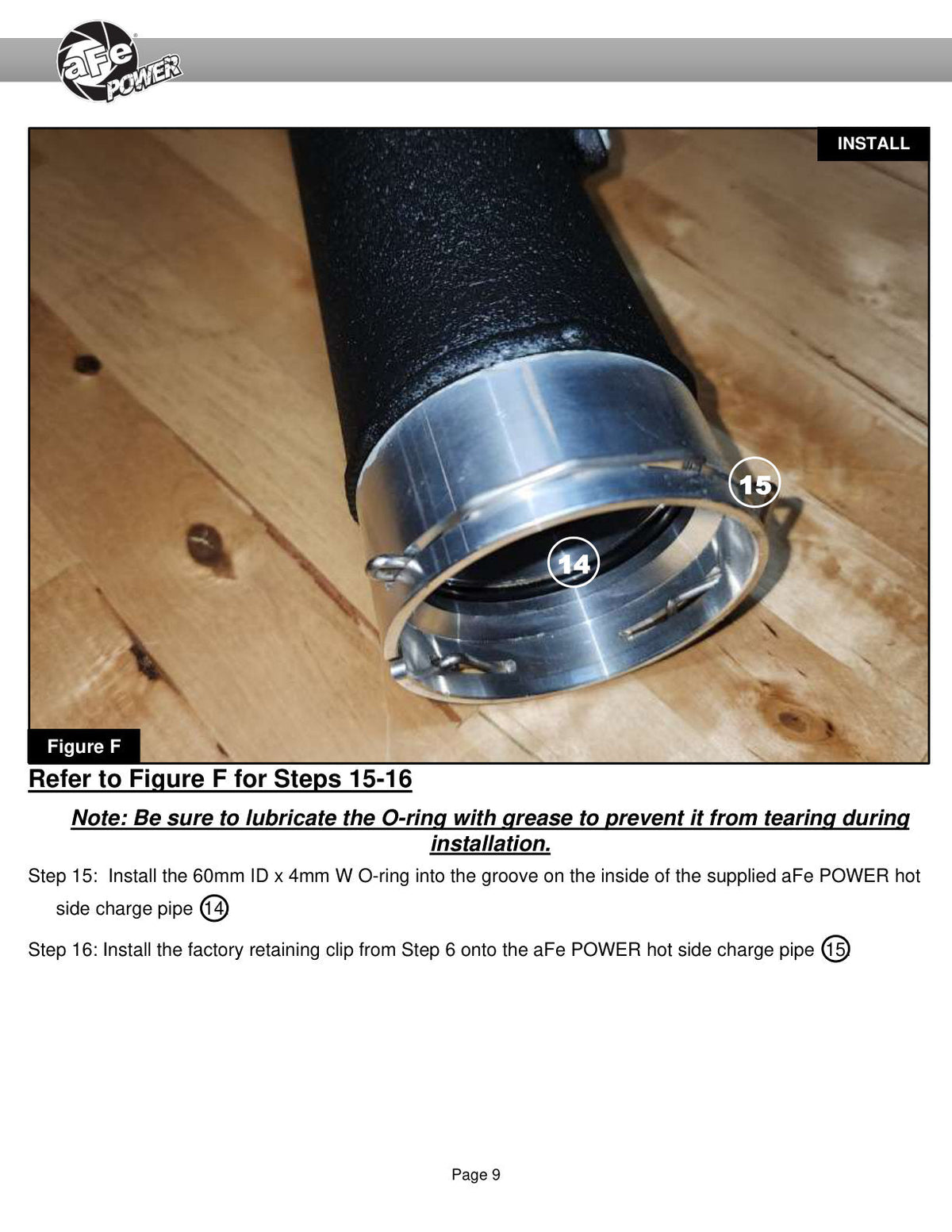 aFe 23-24 Ford F250/F350 Super Duty V8-6.7L BladeRunner 3 In. Aluminum Hot and Cold Charge Pipe- BLK