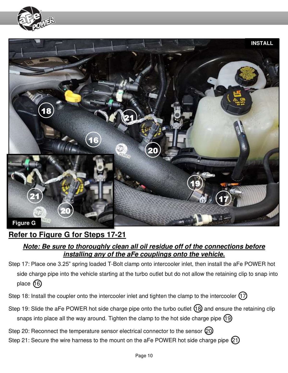 aFe 23-24 Ford F250/F350 Super Duty V8-6.7L BladeRunner 3 In. Aluminum Hot and Cold Charge Pipe- BLK