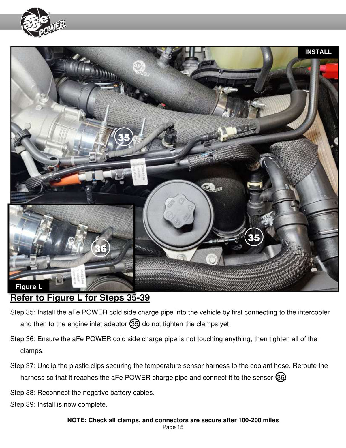 aFe 23-24 Ford F250/F350 Super Duty V8-6.7L BladeRunner 3 In. Aluminum Hot and Cold Charge Pipe- BLK